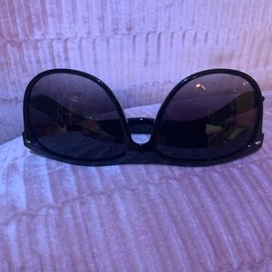 Black framed shades